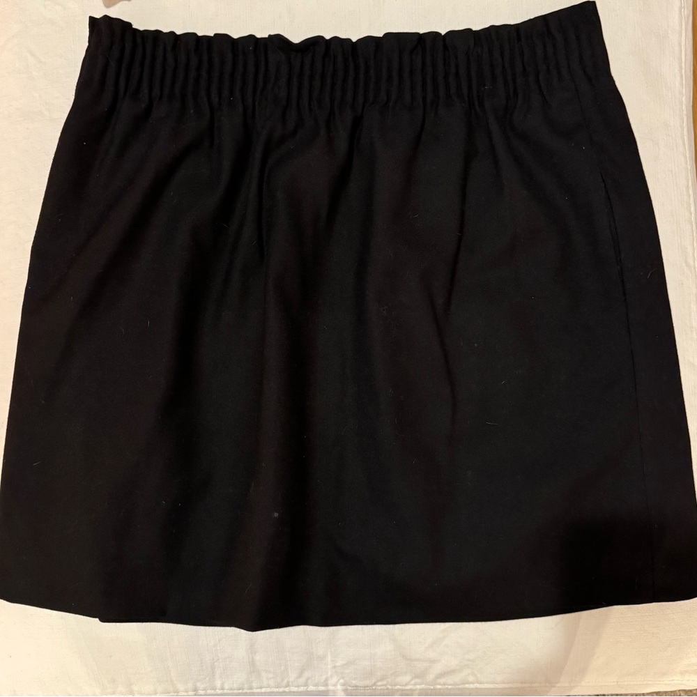 J Crew Classic Black Elastic-Waist Mini Skirt